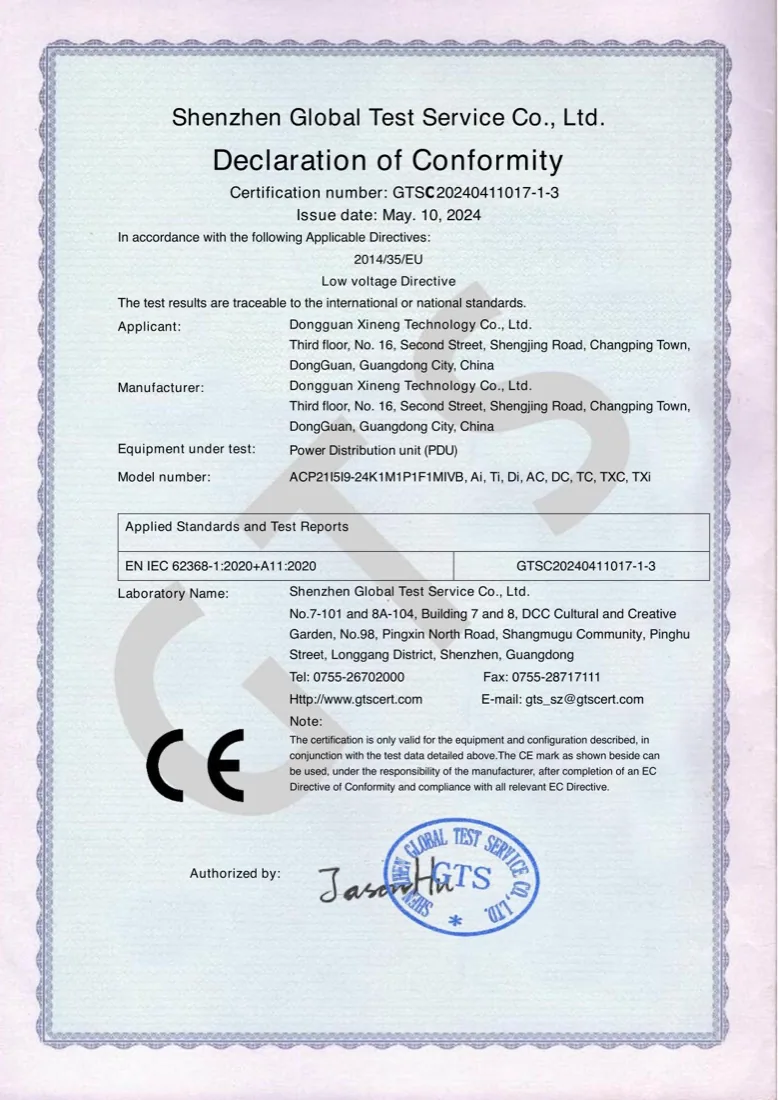 Yiestar CE — LVD certificate