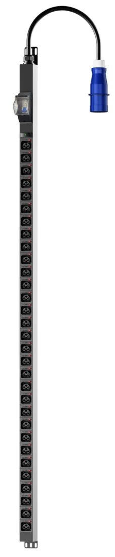 Yiestar Basic vertical PDU with mixed UK, German Schuko and US sockets